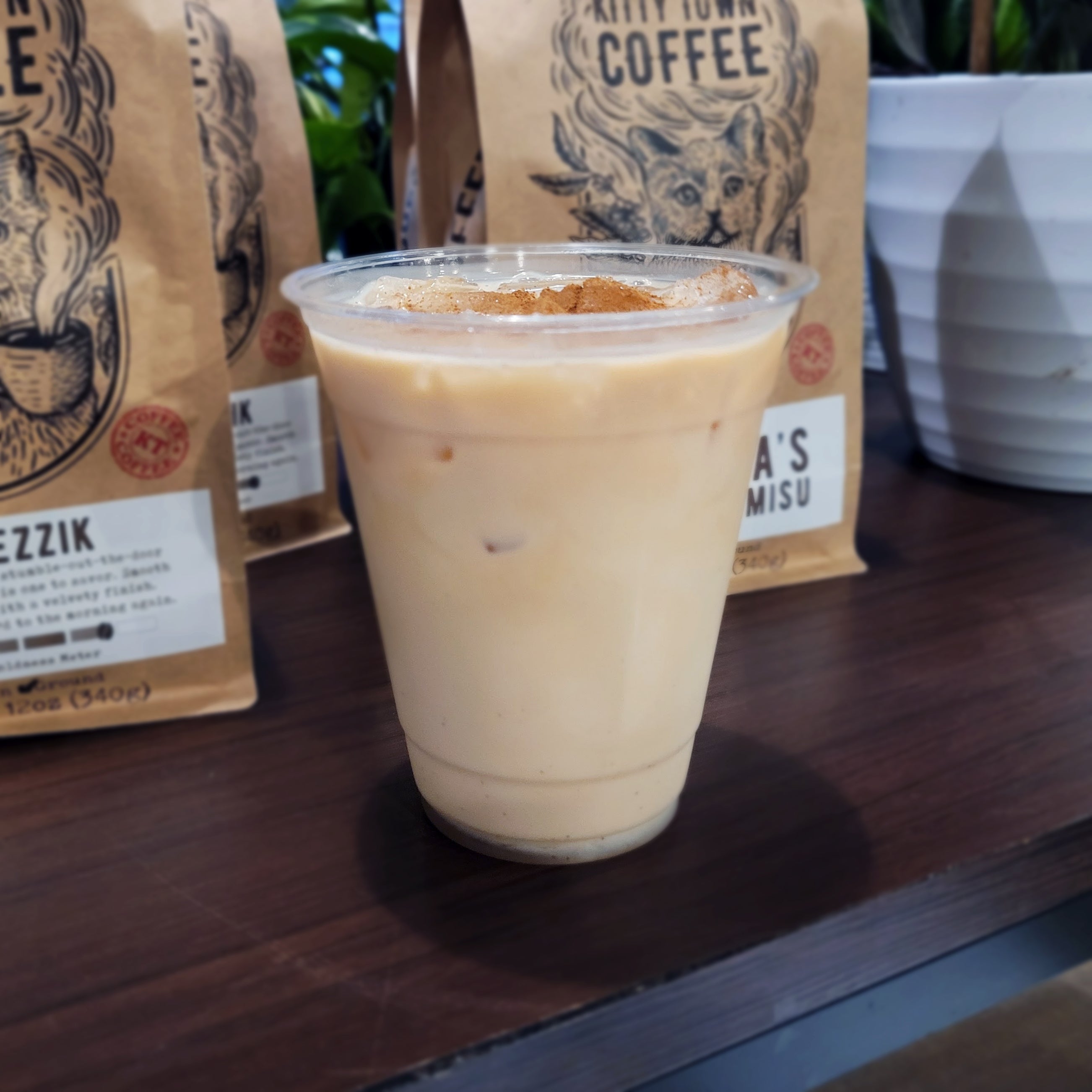 Iced Lavender London Fog With Oat Milk Kitty Town Coffee Iced Lavender London Fog With Oat Milk Kitty Town Coffee