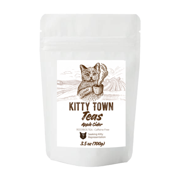 A bag of Apple Cider Rooibos loose leaf tea