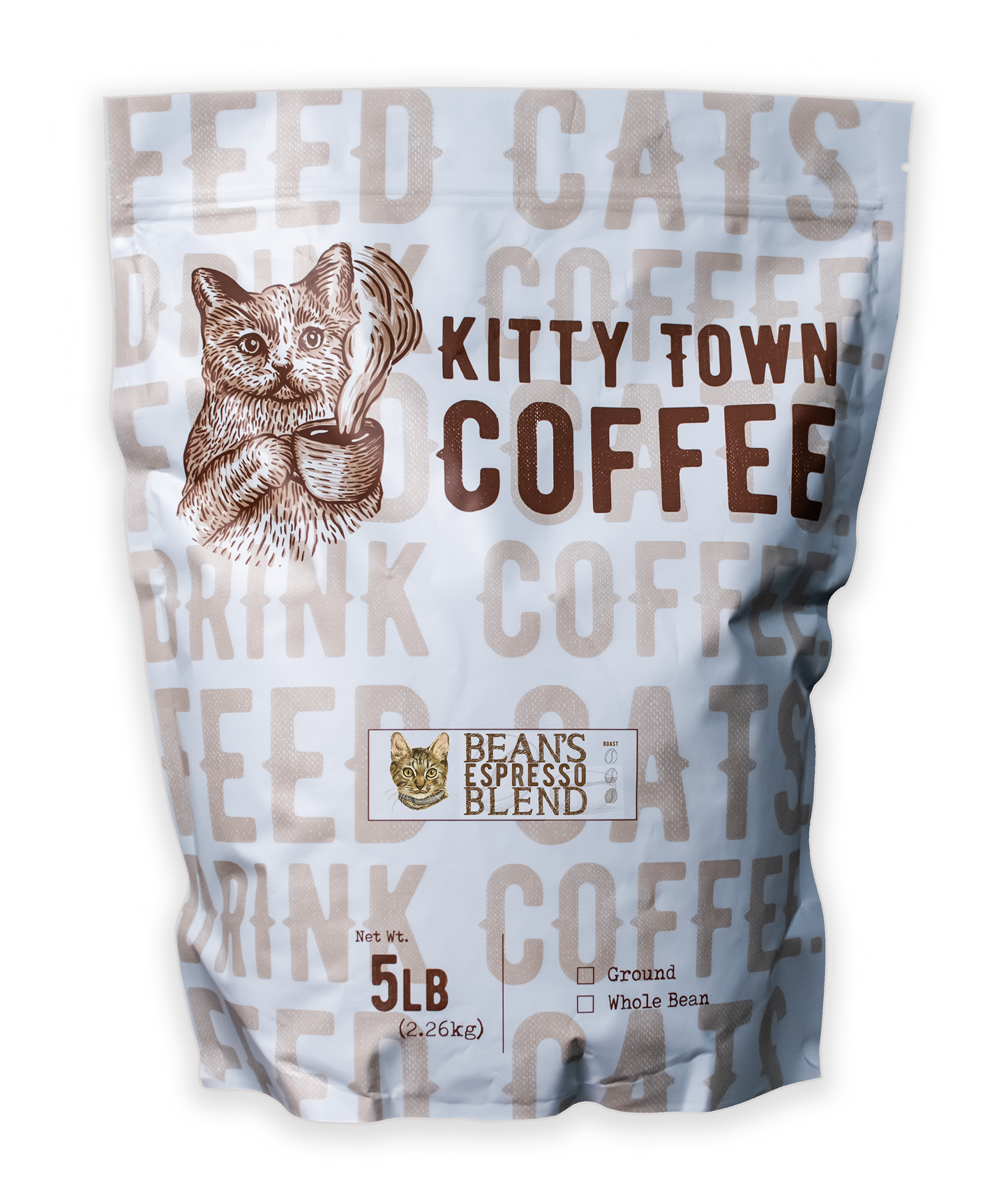 A 5lb bag of coffee