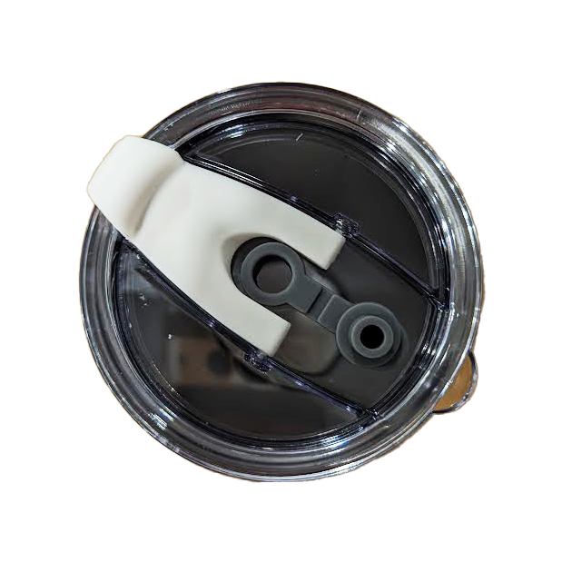 The top of a double wall tumbler cup showing its use for hot and iced beverages