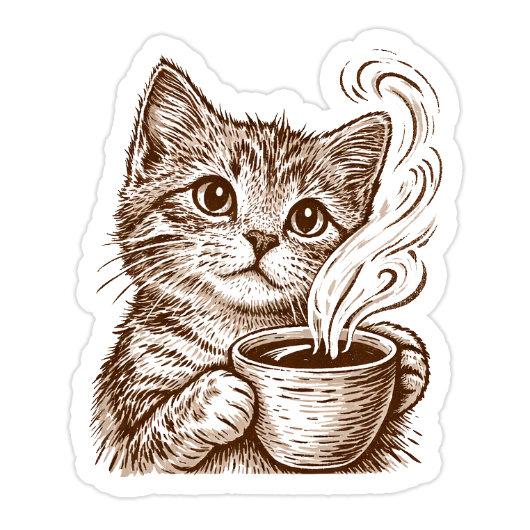 Kitty Town Kitten Sticker