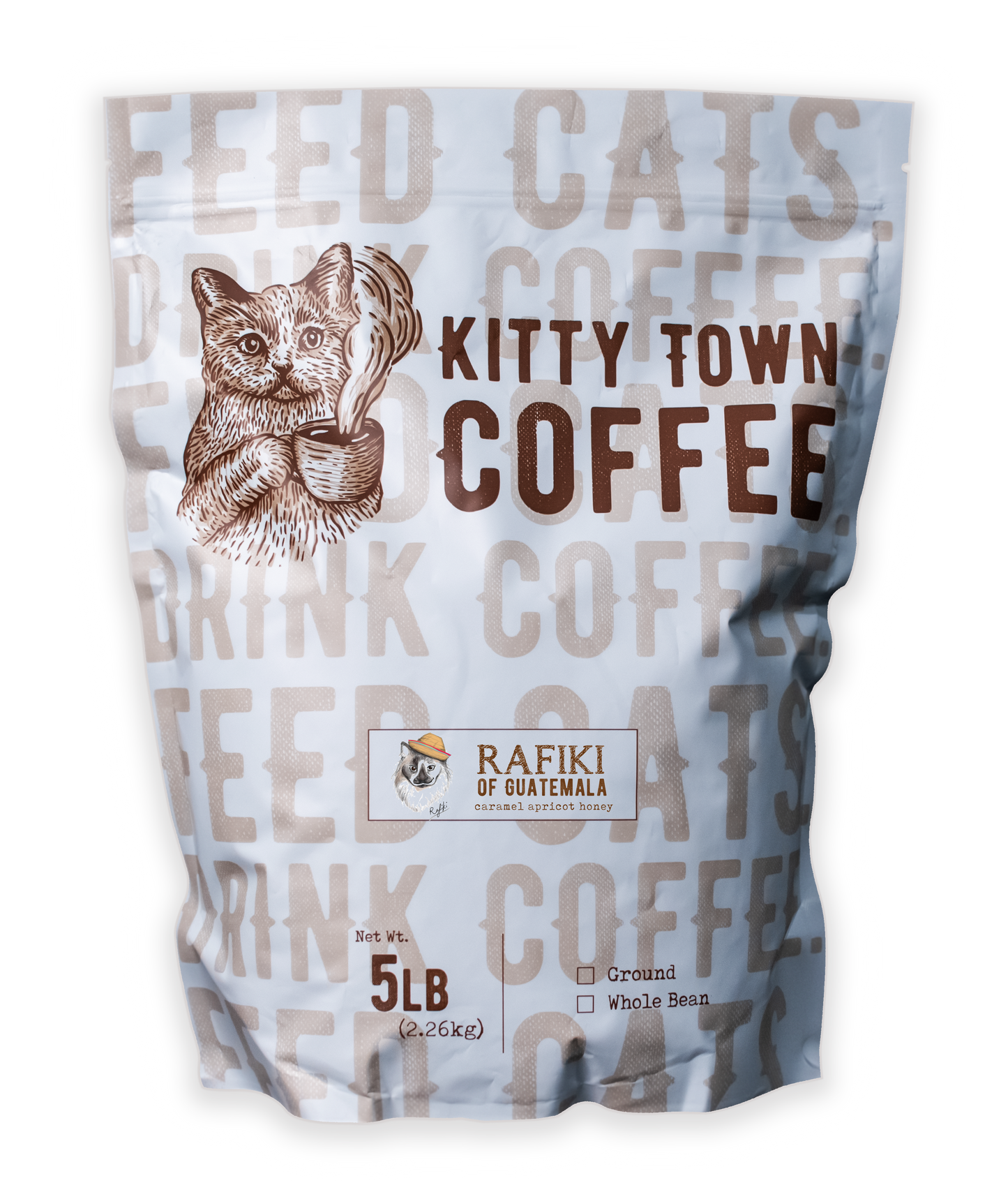 A 5lb bag of coffee