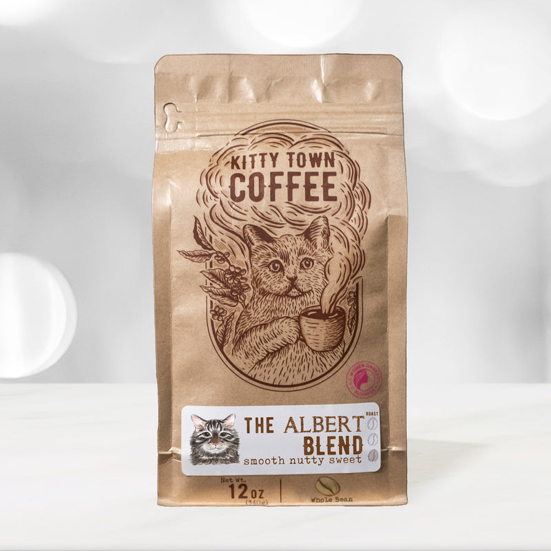 A bag of Albert coffee