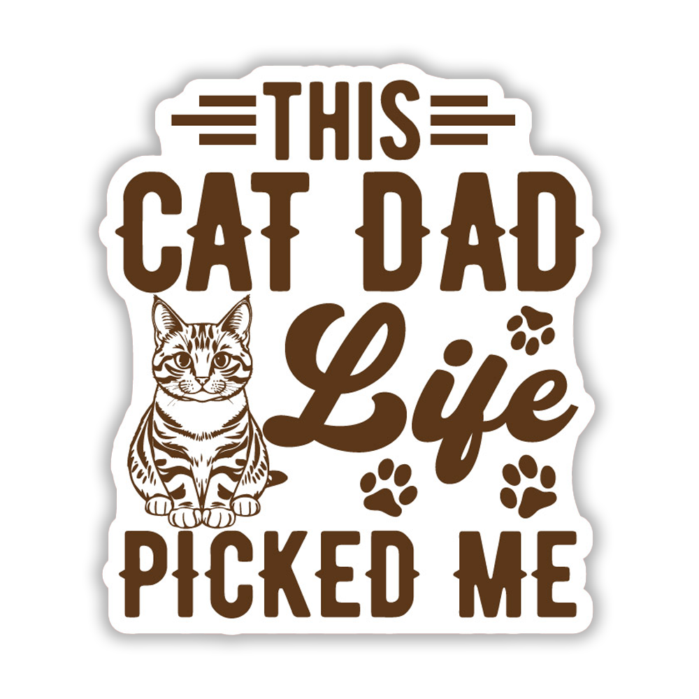 Cat Dad Life Sticker
