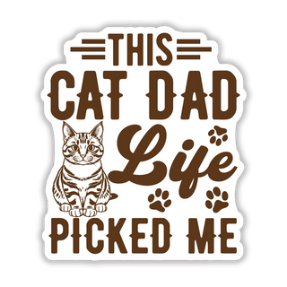 Cat Dad Life Sticker