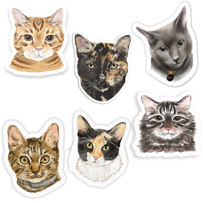 Faces Of Kitty Town Sticker Pack