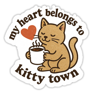 My Heart Belongs to Kitty Town Magnet