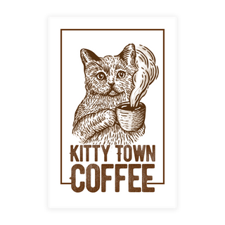 Kitty Town Rectangle Magnet
