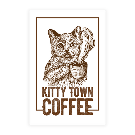 Kitty Town Rectangle Magnet