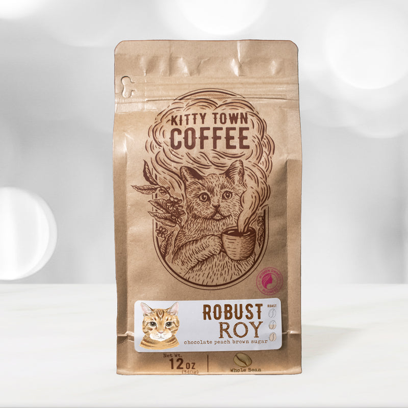 A bag of Roy coffee