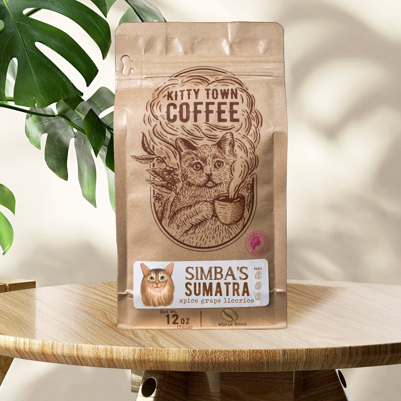 A bag of Simba coffee