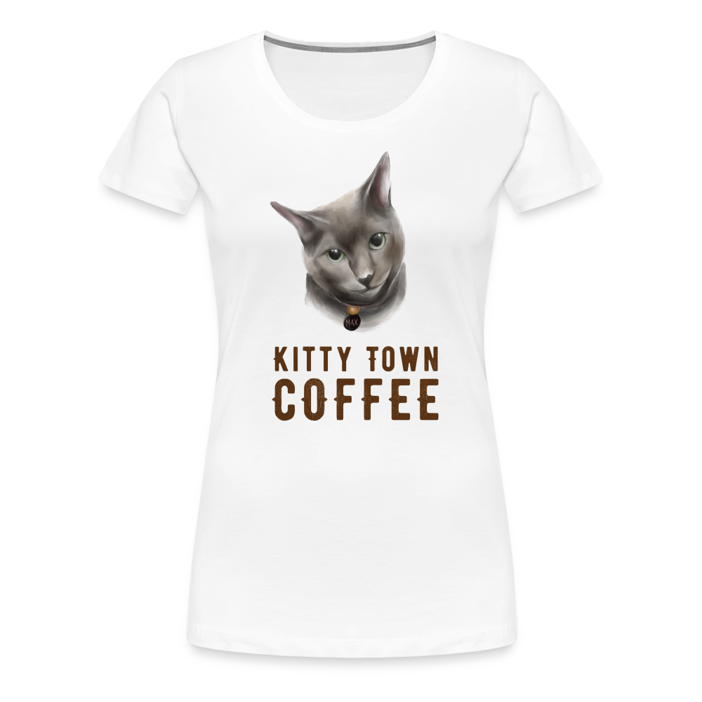 Max Kitty Town Coffee Shirt - white
