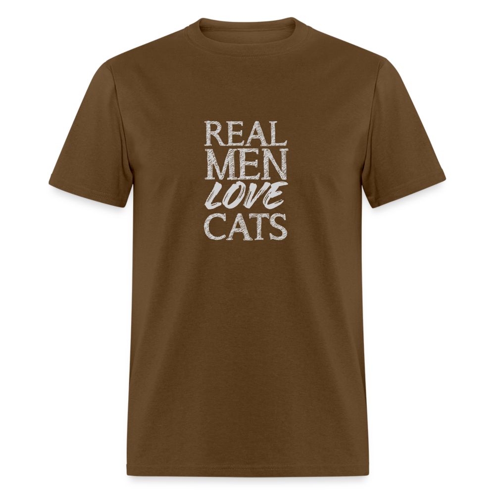 Real Men Love Cats Shirt - brown
