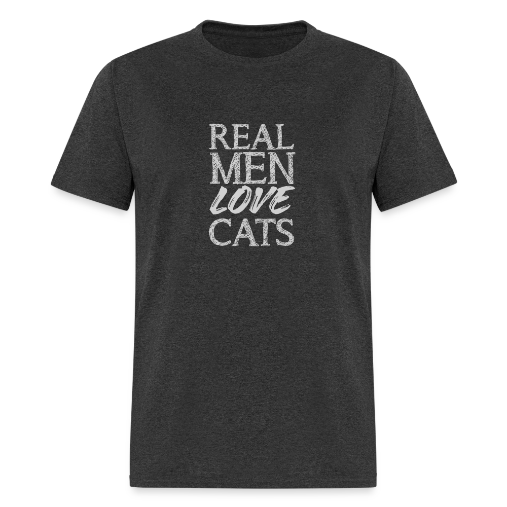 Real Men Love Cats Shirt - heather black