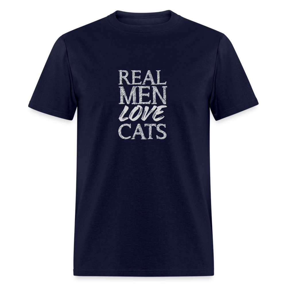 Real Men Love Cats Shirt - navy