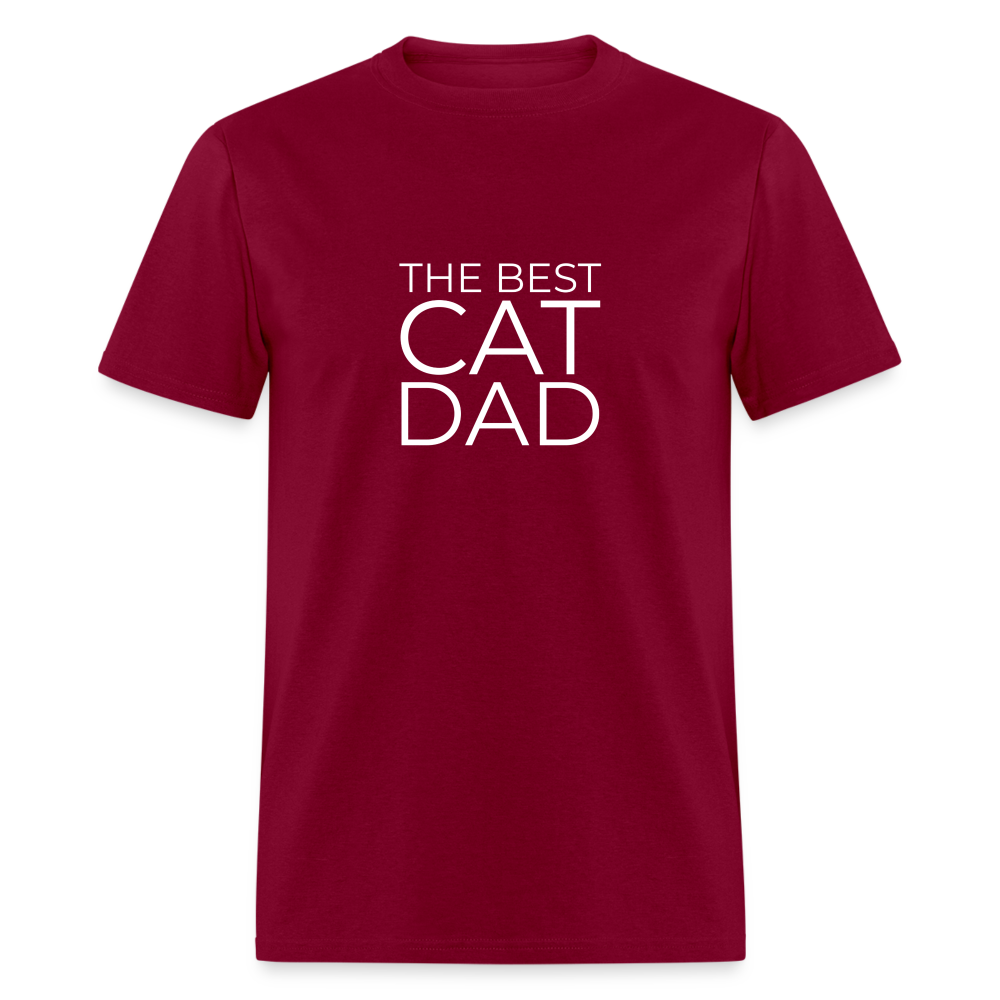 The Best Cat Dad Shirt - burgundy