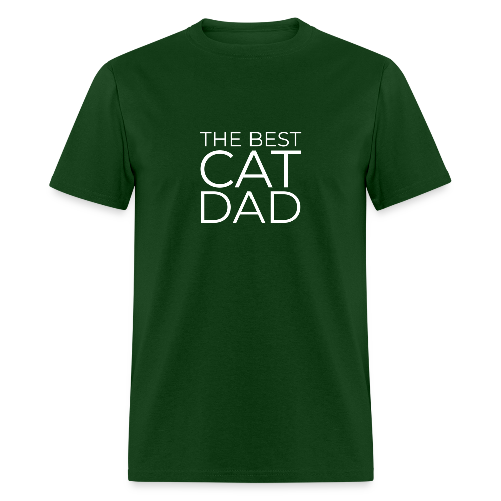 The Best Cat Dad Shirt - forest green