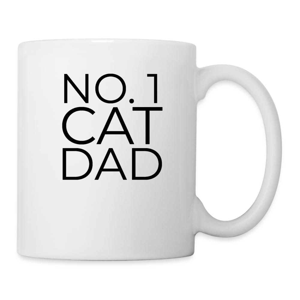No. 1 Cat Dad Mug - white