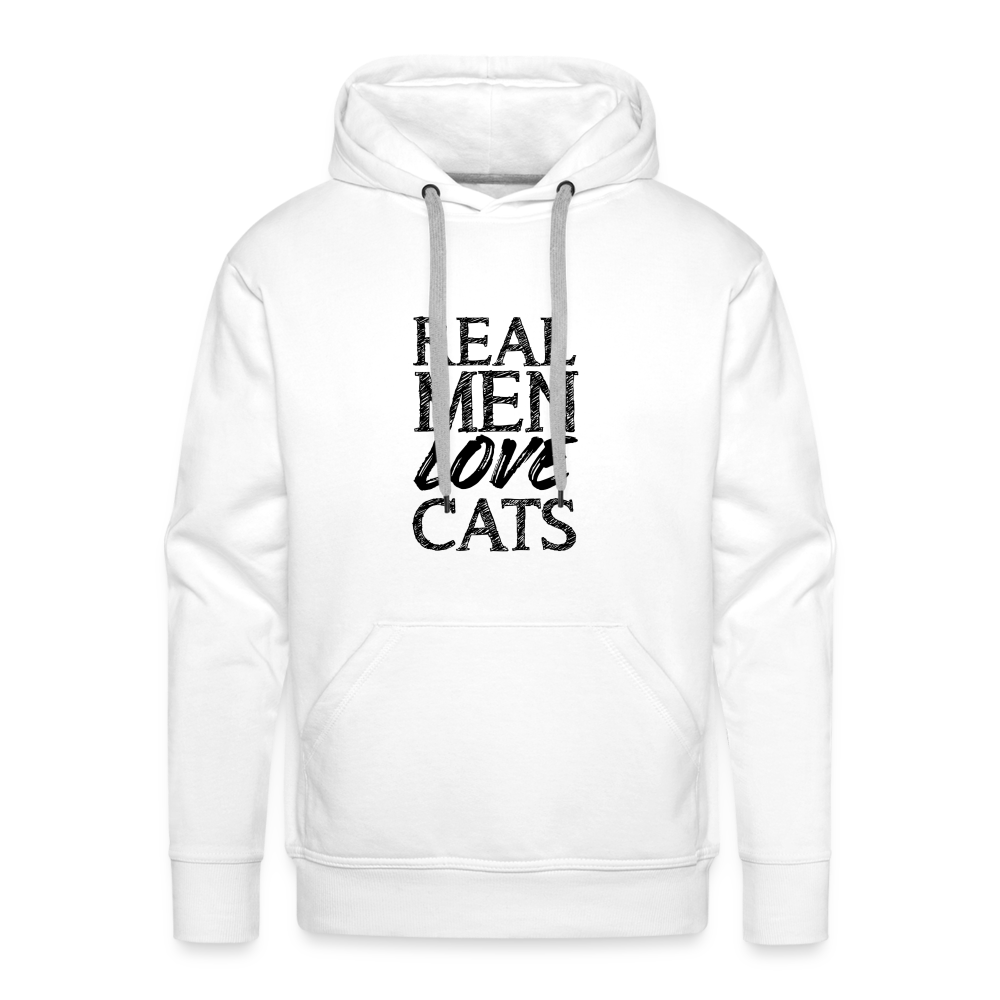 Real Men Love Cats Hoodie - white