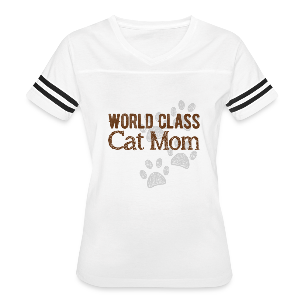 World Class Cat Mom Women's Shirt - white/black